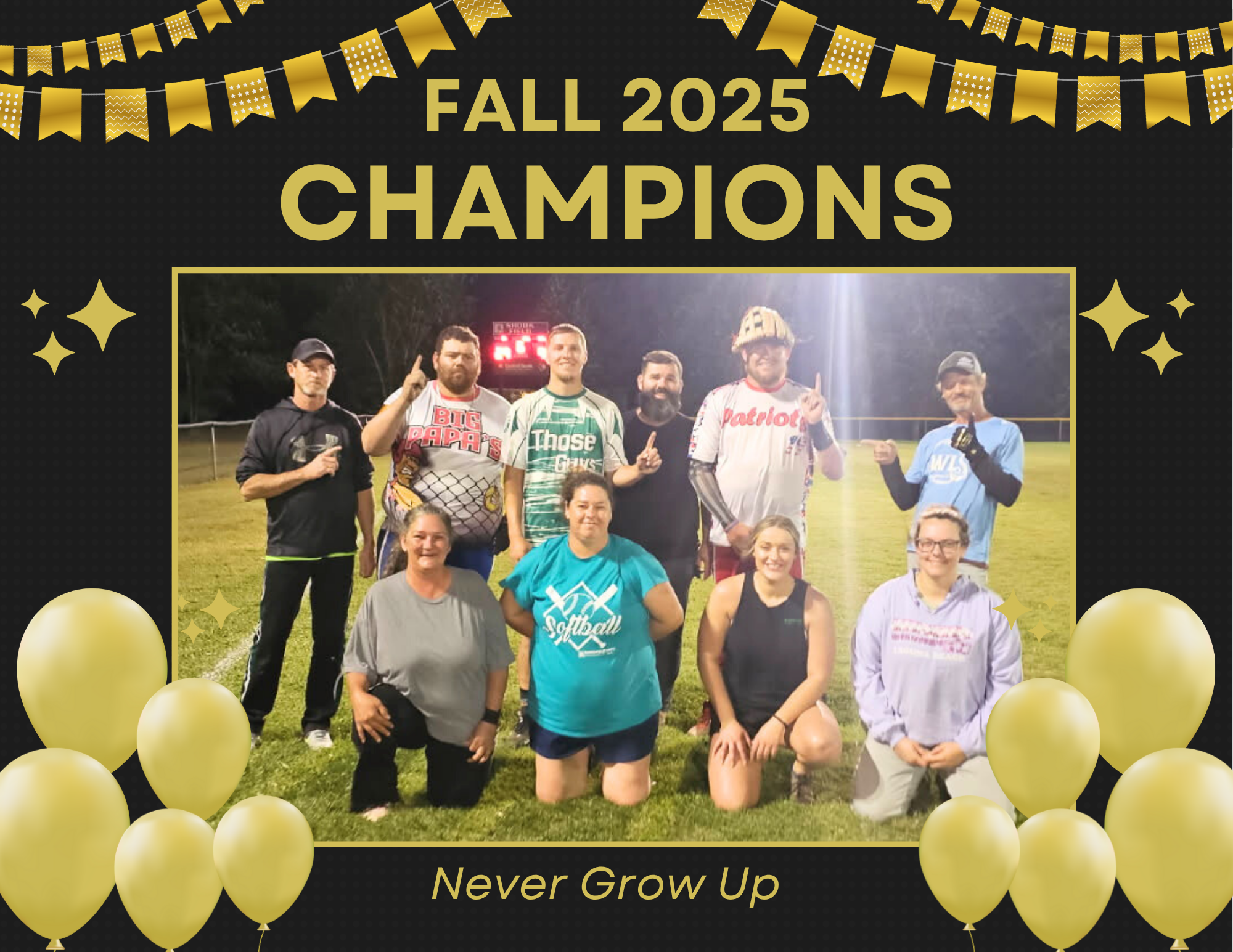 Fall 2025 Adult Softball Champions 